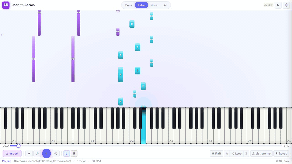 Bach to Basics demo
